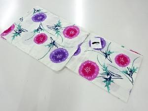 未使用品　あざみ模様浴衣